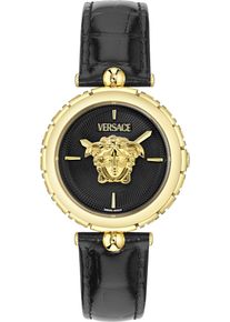 Versace Damen Quarzuhr "MEDUSA HERITAGE", schwarz, Armbanduhren, Armbanduhr, Damenuhr, Swiss Made, Saphirglas, Edelstahlarmband, analog