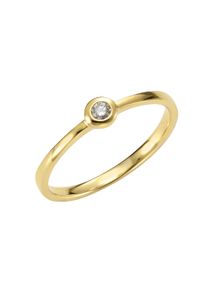 OROLINO Damen Fingerring "Gold 585 mit Brillant 0,05ct.", 056 (17,8), 0,05 ct SI = kleine Einschlüsse, Gold, gelb, Gold, Fingerringe