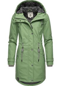 PEAK TIME Damen Regenjacke "L60042", grün, modisch, Gr. XS, Obermaterial: 100% Polyurethan, Futter 1: 100% Polyester, Futter 2: 60% Baumwolle, 40%