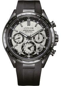 Citizen Herren Funk-Multifunktionsuhr "Attesa Satellite Wave GPS", schwarz, Armbanduhren, Armbanduhr, Herren, Polyurethanband, Datum, Solaruhr,