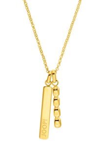 JOOP! JOOP Damen Kette mit Anhänger "2035878", Edelstahl, L: 55cm, gold, Edelstahl, Halsketten