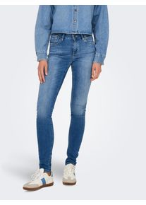 Only Damen Skinny-fit-Jeans "ONLBLUSH ICON COIN MID SK DNM CRO299NOOS", blau, modisch, Gr. XS, unifarben, Denim/Jeans, Obermaterial: 92% Baumwolle,