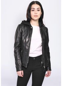Mustang Damen Lederjacke "31020256", schwarz, Gr. XL, Obermaterial: 100% Lammleder / Innenfutter: 55% Baumwolle, 45% Polyester / Ärmelfutter: 100%