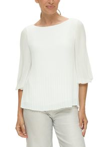 Damen Klassische Bluse, weiß, casual, Gr. 36, s.Oliver BLACK LABEL, unifarben, Web, Obermaterial: 100% Polyester. Futter: 100% Viskose, Blusen, mit