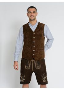 JCC Herren Lederweste "31023011", braun, Gr. 56, Obermaterial: 100% Rindsleder; Futter: 100% Polyester, Westen