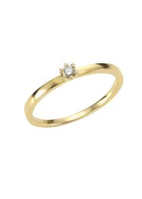 OROLINO Damen Fingerring "Gold 585 mit Brillant 0,05ct.", 056 (17,8), 0,05 ct SI = kleine Einschlüsse, Gold, gelb, Gold, Fingerringe