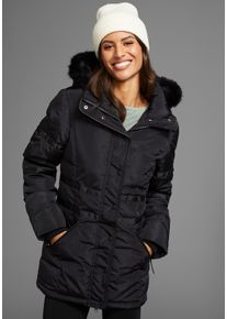 Laura Scott Damen Winterjacke, schwarz, casual, Gr. 38, unifarben, Web, Obermaterial: 100% Polyester. Futter: 100% Polyester. Kapuzenfutter: 100%