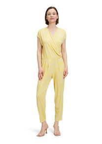 Betty Barclay Damen Overall "Betty Barclay Jumpsuit mit überschnittenen Ärmeln", gelb, feminin, Gr. 48, Jersey, Obermaterial: 94% Polyester, 6%