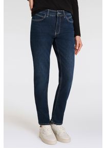 MAC Damen Gerade Jeans "MELANIE dragon-fly", blau, casual, Gr. 36, Abriebeffekte, Denim/Jeans, Obermaterial: 98% Baumwolle, 2% Elasthan, Jeans,