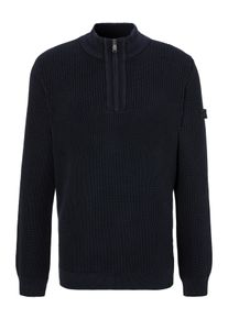 JOOP! JOOP JEANS Herren Strickpullover "Henrio", blau, modisch, Gr. S, unifarben, clean, Strick, Obermaterial: 100% Baumwolle, Pullover, mit Reißverschluss