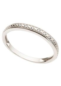 Firetti Damen Memoirering "Schmuck Geschenk Gold 333 Damenring Verlobungsring Goldring Memoire", 18, 0,03 ct P2 = erkennbare Einschlüsse, Weißgold