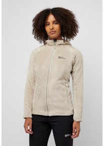 Jack Wolfskin Damen Fleecejacke "ROTWAND HOODED FZ W", beige, Gr. S, Hauptmaterial: 100% Polyester, Jacken
