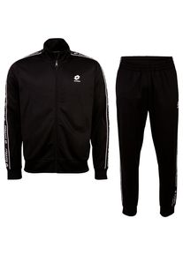 Lotto Herren Freizeitanzug, schwarz, sportlich, Gr. XL, unifarben, 100% Polyester, Sportanzüge, - mit hochwertigem Jacquard Logoband