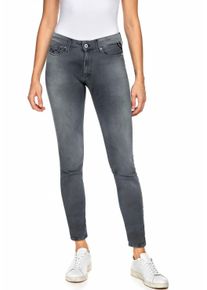 Replay Damen 5-Pocket-Jeans "NEW LUZ Skinny Fit", grau, casual, Gr. 26, Denim/Jeans, Obermaterial: 98% Baumwolle, 2% Elasthan, Jeans, in Ankle-Länge