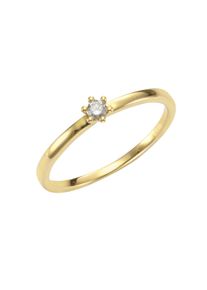 OROLINO Damen Fingerring "Gold 750 mit Brillant 0,07ct.", 056 (17,8), 0,07 ct SI = kleine Einschlüsse, Gold, gelb, Gold, Fingerringe