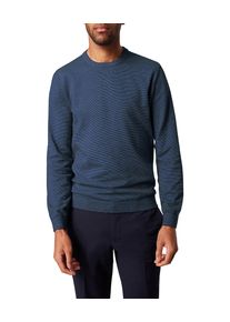 Pierre Cardin Herren Rundhalspullover "Strick RH", blau, casual, Gr. M, meliert, Strick, Obermaterial: 100% Baumwolle, Pullover