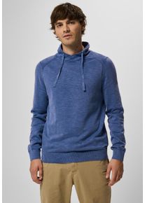 Street One MEN Herren Stehkragenpullover, blau, casual, Gr. XXL, unifarben, Web, 100% Baumwolle, Pullover, aus reiner Baumwolle