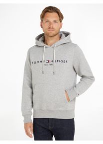 Tommy Hilfiger Herren Kapuzensweatshirt "TOMMY LOGO HOODY", grau, casual, Gr. S, Obermaterial: 72% Baumwolle, 28% Polyester, Sweatshirts