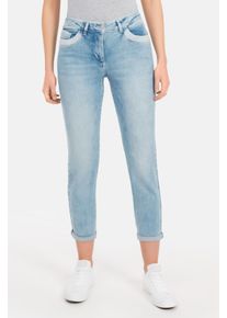 Recover Pants Damen 5-Pocket-Jeans "ALARA NEU", blau, casual, Gr. 42, unifarben, 95% Baumwolle;5% Elasthan, Jeans, mit Stickereien