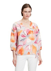 Betty Barclay Damen Schlupfbluse "Betty Barclay Schlupfbluse mit Muster", bunt, casual, Gr. 42, Obermaterial: 100% Leinen., Blusen