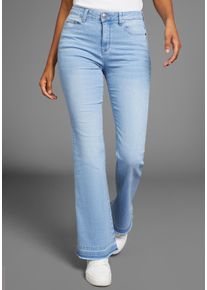 Kangaroos Damen Weite Jeans, blau, modisch, Gr. 50, Denim/Jeans, Obermaterial: 76% Baumwolle, 16% Polyester, 7% Viskose, 1% Elasthan, Jeans, Flare