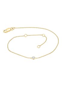 Vivance Damen Goldarmband "0,08 ct Diamant Brillant Armband aus 585 Gelbgold 19 cm", 19, Gelbgold 585-Diamanten, gold, Gelbgold 585, Diamanten,