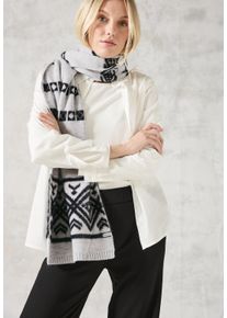 Cecil Damen Schal, grau, casual, gemustert, Feinstrick, 72% Polyacryl, 28% Polyamid, Modetücher, aus softem Materialmix