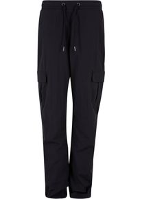 Urban Classics Damen Cargohose "Urban Classics Damen Ladies Nylon Cargo Pants", schwarz, Gr. 4XL, unifarben, 100% Polyamid, Hosen