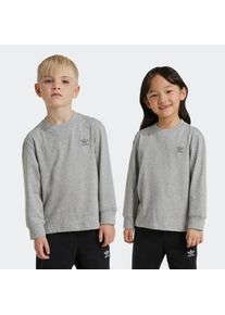 Kinder Langarmshirt "LONG SLEEVE", grau, sportlich, Gr. 116, adidas originals, Obermaterial: 100% Baumwolle, Shirts