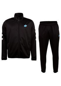 Lotto Herren Trainingsanzug, schwarz, sportlich, Gr. M, unifarben, 100% Polyester, Sportanzüge, - mit Logoprints an den Schultern
