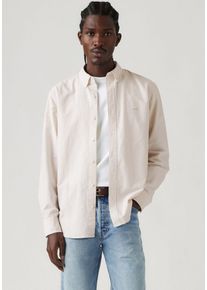 Levi's LEVI'S Herren Langarmhemd "AUTHENTIC BUTTON DOWN", beige, casual, Gr. XXL, gestreift, Web, Obermaterial: 100% Baumwolle, Hemden
