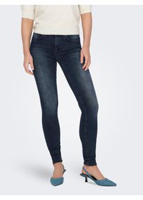 Only Damen Skinny-fit-Jeans "ONLBLUSH MID SKINNY DNM REA409 NOOS", blau, modisch, Gr. XL, Denim/Jeans, Obermaterial: 92% Baumwolle, 6%