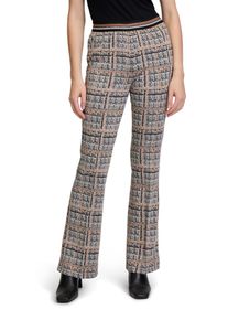 Betty Barclay Damen Bundfaltenhose "Betty Barclay Karo-Hose Slim Fit", grau, feminin, Gr. 44, Obermaterial: 65% Polyester, 32% Viskose, 3% Elasthan.,