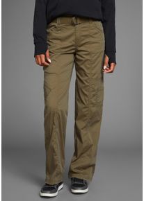 Kangaroos Damen Cargohose, grün, casual, Gr. 32, unifarben, kontrastfarbene Details, Web, Obermaterial: 50% Baumwolle, 46% Polyamid, 4% Elasthan,