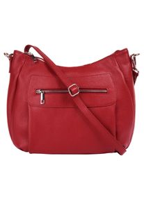 Samantha Look Damen Umhängetasche, rot, Leder, unifarben, Taschen, echt Leder, Made in Italy