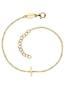Engelsrufer Damen Silberarmband "Armkette, Armband, Kreuz, ERB-LILCROSS", Silber 925 (Sterlingsilber), gold, Silber 925 (Sterlingsilber), Armbänder