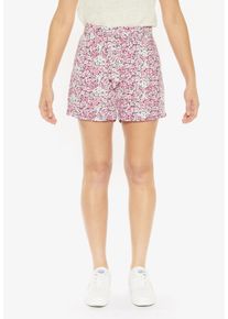 Damen Shorts "DUNA", weiß, casual, Gr. S, Le Temps Des Cerises, geblümt, mehrfarbig, 100% Polyester, Hosen, mit filigranem Blüten-Print
