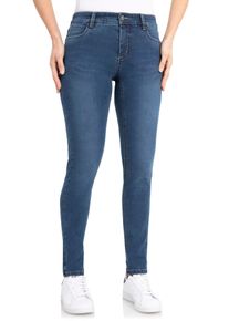 WONDERJEANS Damen Skinny-fit-Jeans, blau, casual, Gr. 36, Abriebeffekte, Denim/Jeans, Obermaterial: 65% Baumwolle, 29% Polyester, 6% Elasthan, Jeans,