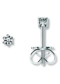 ONE ELEMENT Damen Paar Ohrhänger "0.1 ct Diamant Brillant Ohrringe Ohrstecker aus 585 Weißgold", Damen, 0.1 ct, Diamanten, silber, Diamanten,
