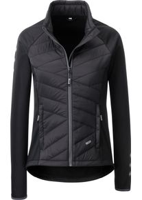LPO Damen Fleecejacke "EDINA II WOMEN", schwarz, casual, Gr. 44, 100% Polyester, Jacken, weiche Hybrid-Fleecejacke in traditioneller Optik