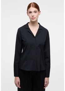 Eterna Damen Hemdbluse "REGULAR FIT", schwarz, klassisch, Gr. 40, 79% cotton, 3% Elasthan, 18% Polyamid, Blusen
