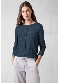 Cecil Damen Langarmshirt, blau, casual, Gr. XS, unifarben, Stoff, 71% Viskose, 26% Polyester, 3% Elasthan, Shirts, Rundhalsausschnitt