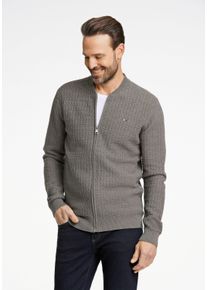 Bison Herren Cardigan "Bison Cardigan", beige, Gr. L, Oberstoff: 100% Baumwolle, Strickjacken