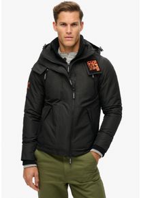 Superdry Herren Outdoorjacke "HOODED MTN WINDBREAKER JACKET", schwarz, modisch, Gr. XXL, unifarben, Web, Obermaterial: 100% Polyester, Jacken