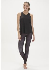 Endurance Damen Tanktop "REGIER", schwarz, sportlich, Gr. 40, gestreift, unifarben, 92% Polyester, 8% Elasthan, Tops, mit innovativer QUICK DRY
