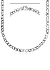 Firetti Herren Edelstahlkette "Schmuck Geschenk Halskette Panzerkette, Geburtstag Weihnachten", 60, Edelstahl, L: 60cm-50cm B: 4mm, silber,