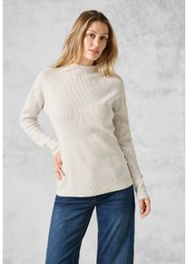 Cecil Damen Strickpullover, beige, casual, Gr. M, unifarben, Stoff, 33% Polyester, 31% Polyacryl, 24% Baumwolle, 12% Nylon, Pullover, mit Materialmix