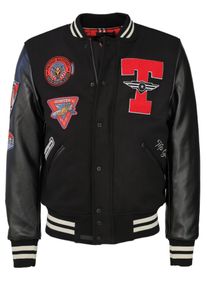 Top Gun Herren Bomberjacke "TG22015", schwarz, Gr. M, Obermaterial: 40% Wolle, 60% Polyester / Strick: 100% Polyester / Wattierung: 100% Polyester /