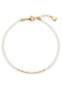 CIAO! BY LEONARDO Damen Armband "Doro, 022119", Edelstahl-Perlen, gold, CIAO BY LEONARDO, Edelstahl, Perlen, Armbänder, mit Perle (imitiert)