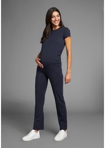 Neun Monate Damen Umstands-Set "2tlg. Set T-Shirt + Leggings für Schwangerschaft und Stillzeit", blau, modisch, Gr. 36, unifarben, Jersey,